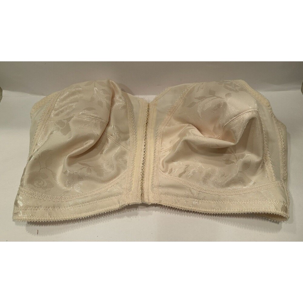 Playtex 4695 Wireless Full Coverage Bra 38DDD Nude Beige Floral